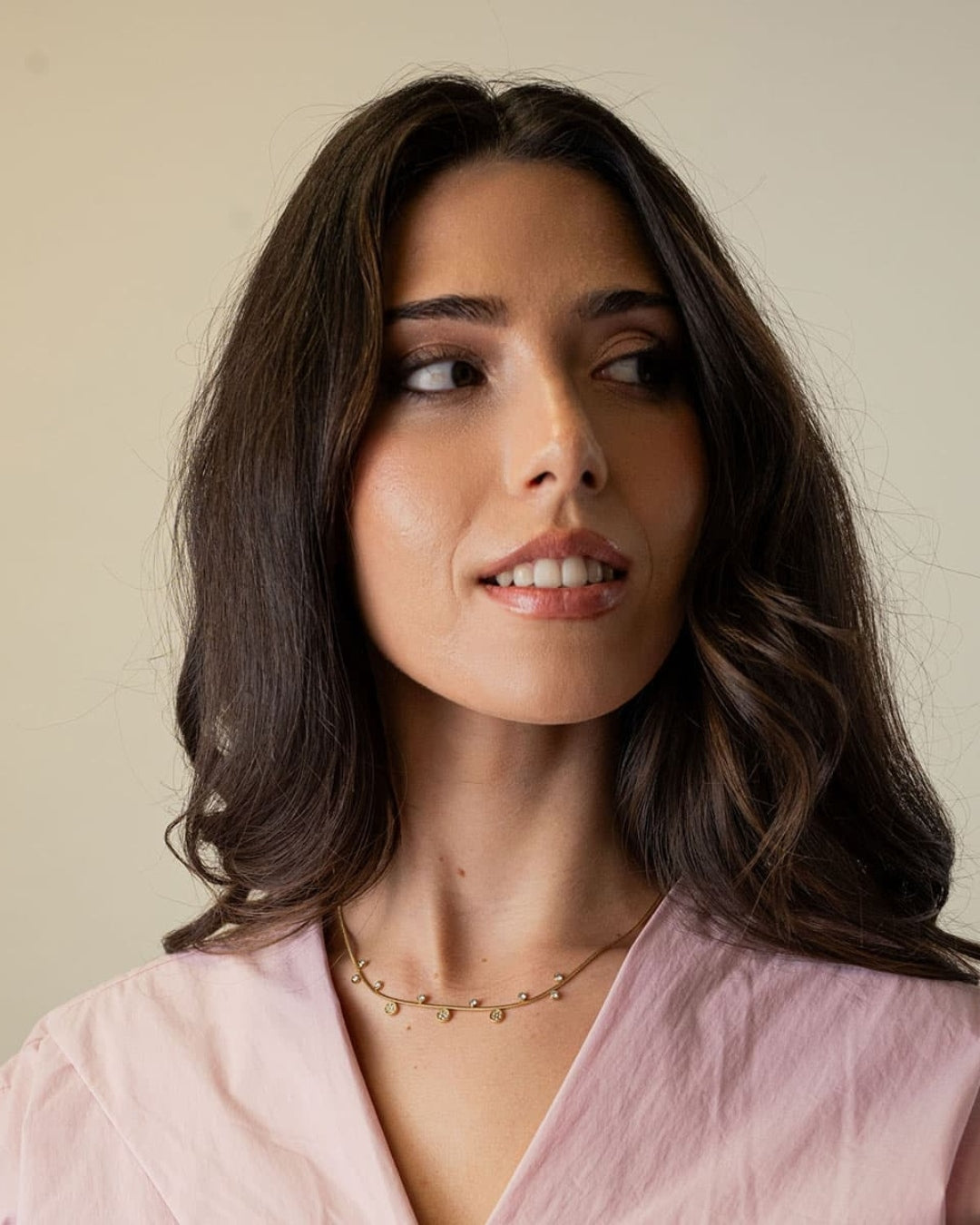 Steel Multi Circle Charm Necklace | Anartxy