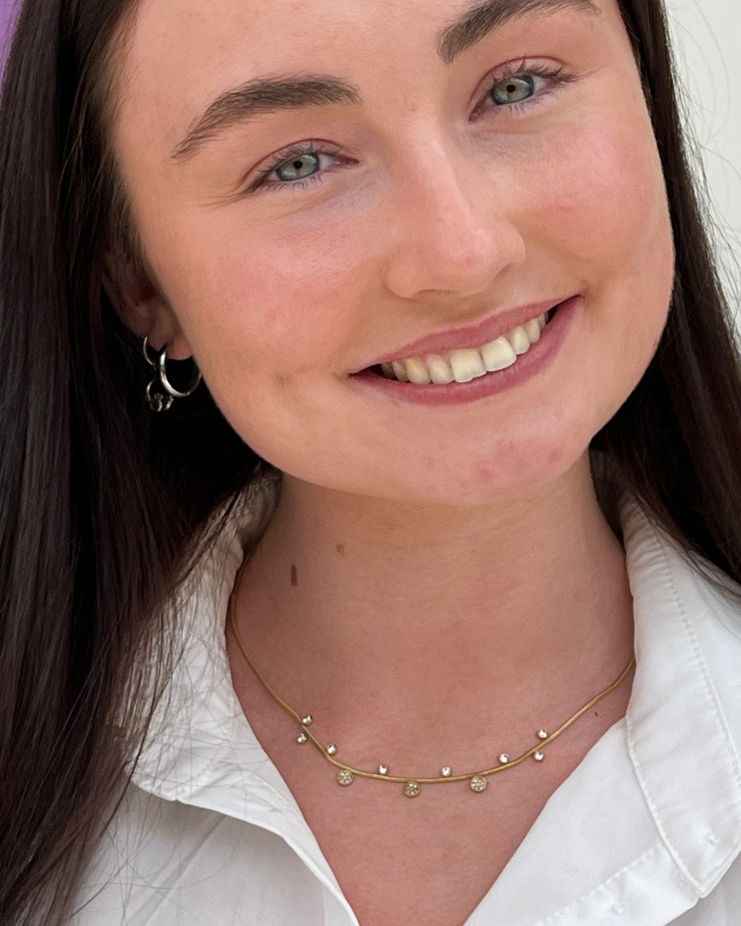 Steel Multi Circle Charm Necklace | Anartxy