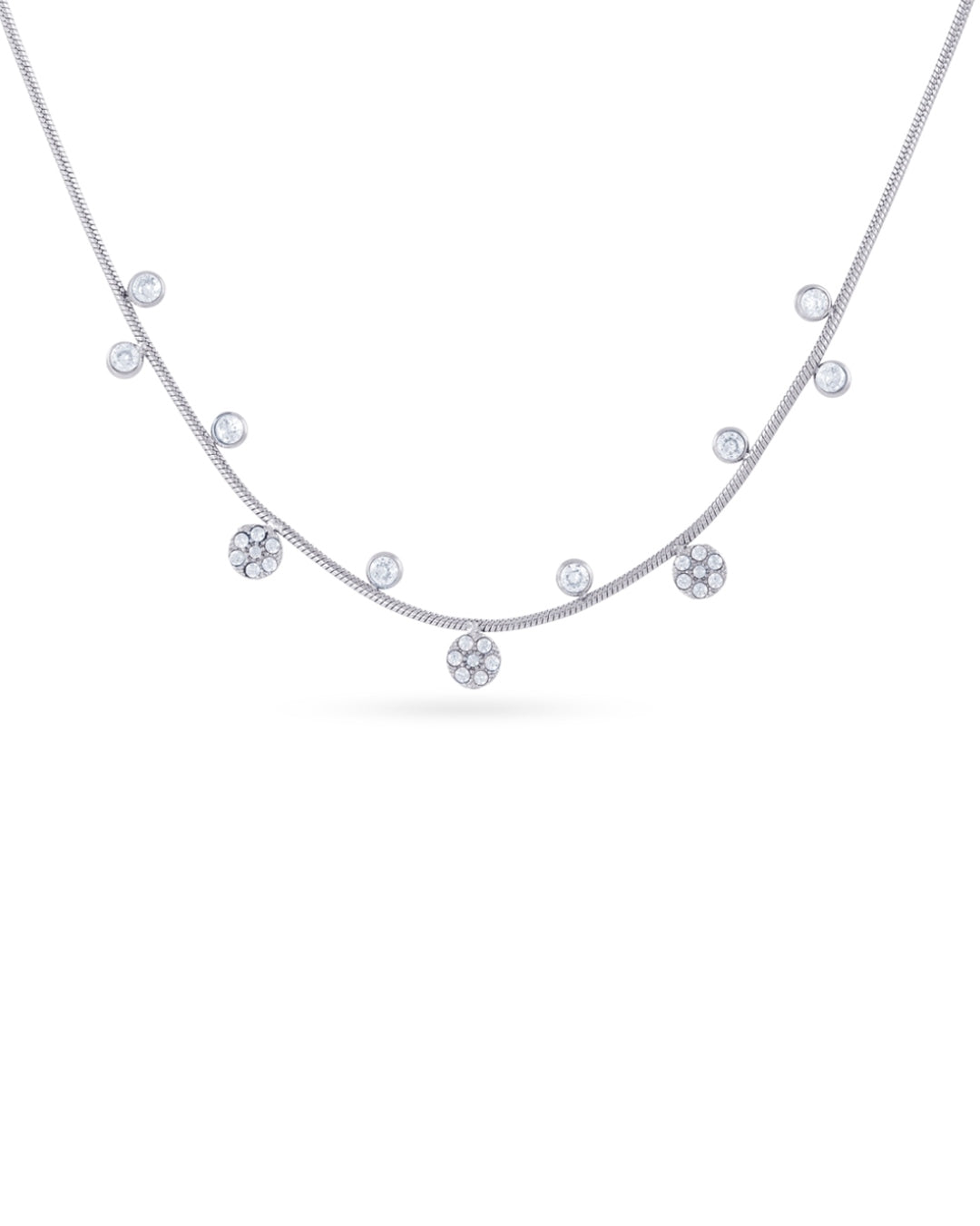 Steel Multi Circle Charm Necklace | Anartxy