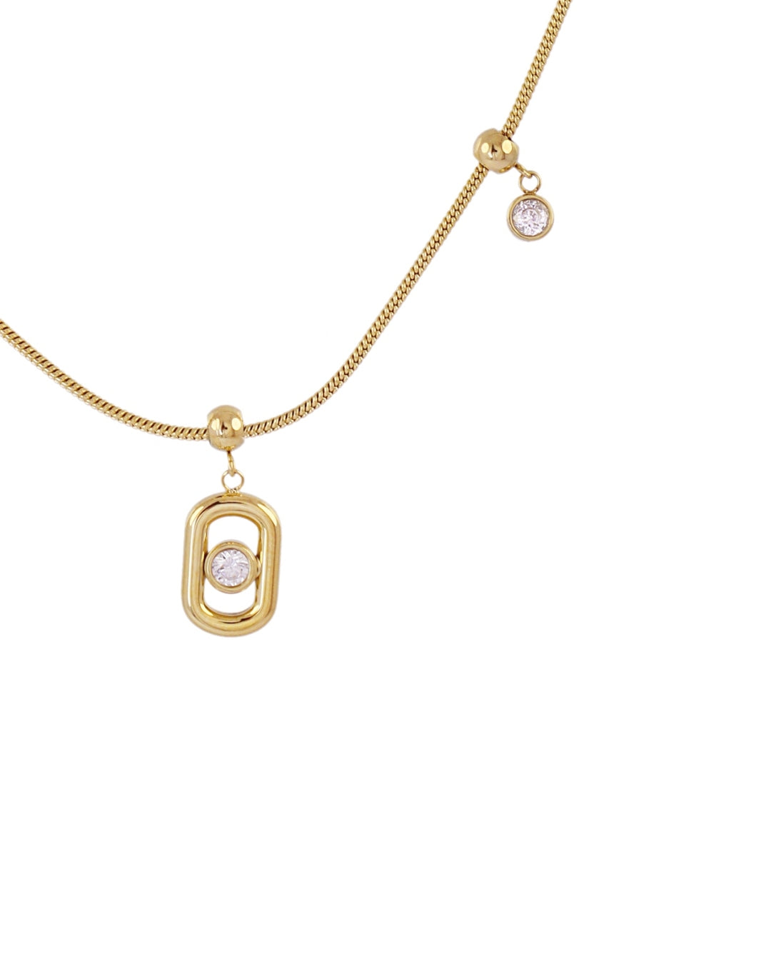 Steel Multi Stone Necklace | Anartxy