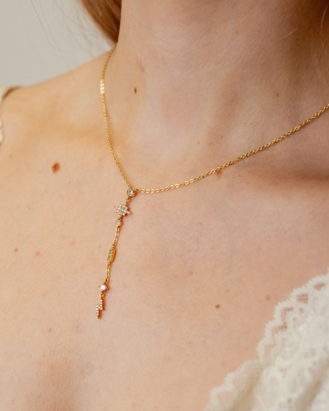 Steel North Star Lariat Necklace | Anartxy