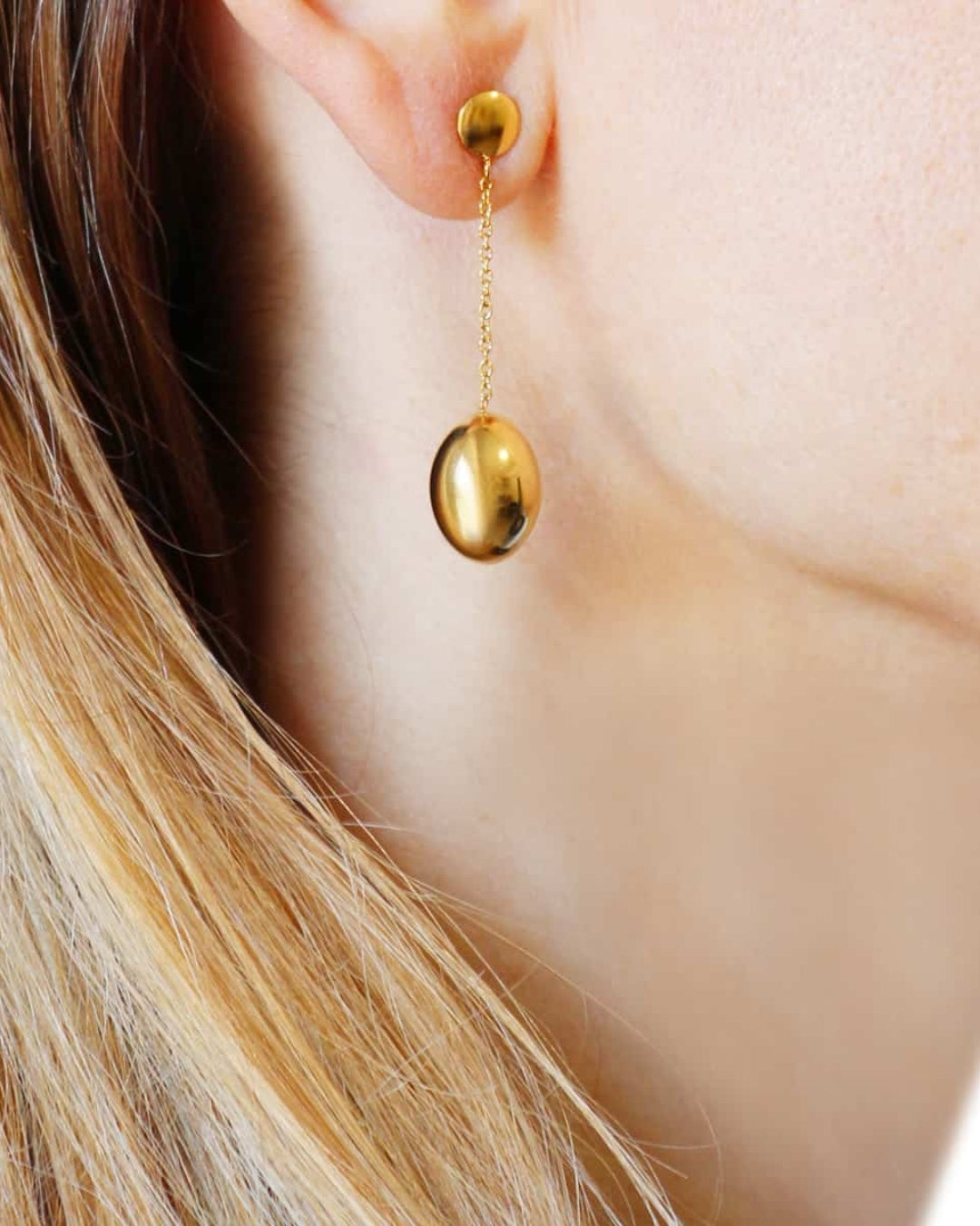 Steel Oval Dangle Earrings | Anartxy