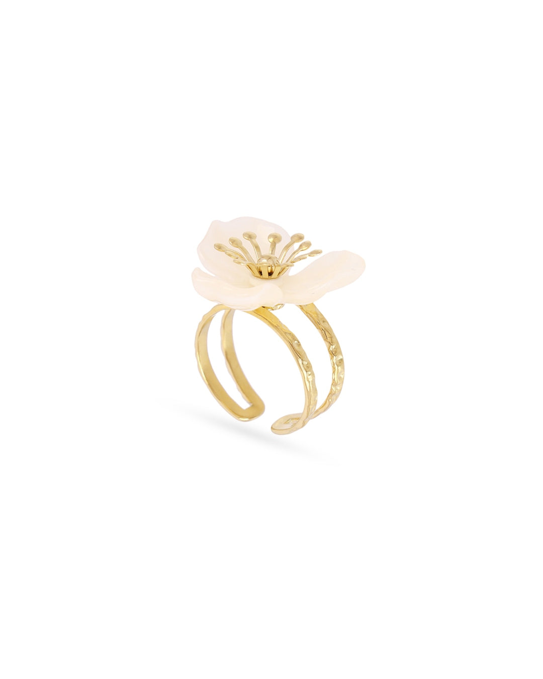 Steel Pastel Flower Ring | Anartxy