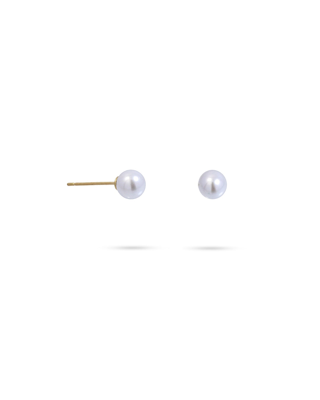 Steel Pearl Stud Earrings | Anartxy