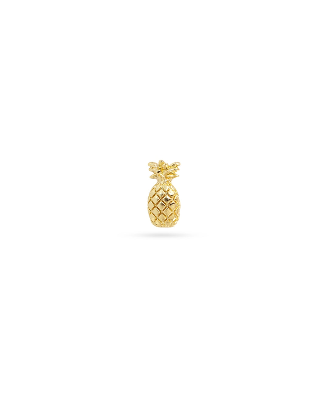 Steel Pineapple Flat Back Single Stud Earring | Anartxy
