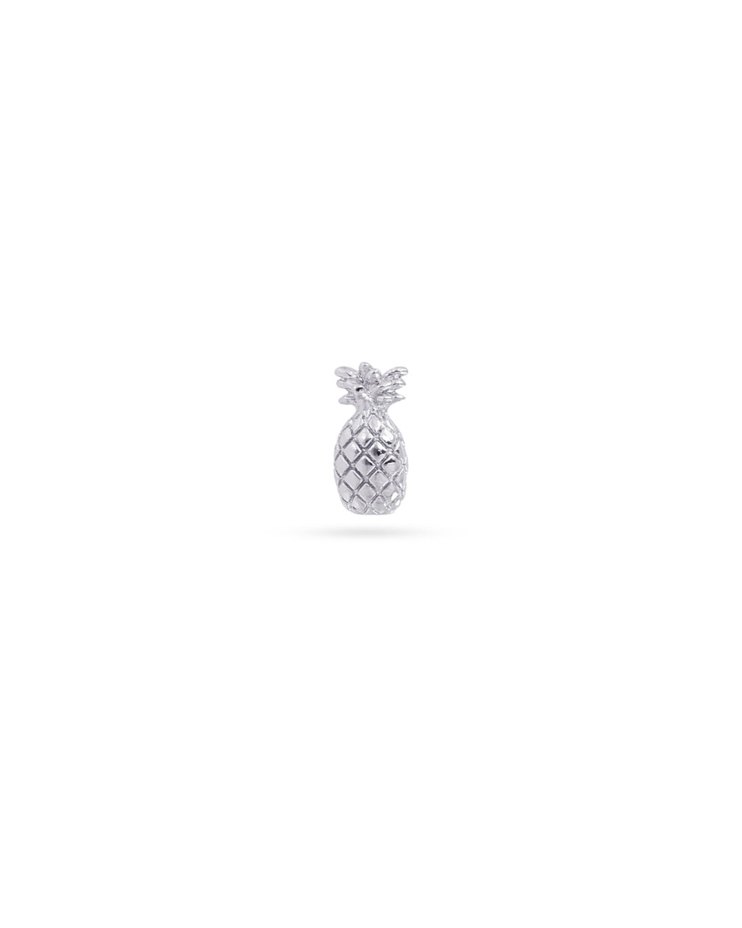 Steel Pineapple Flat Back Single Stud Earring | Anartxy
