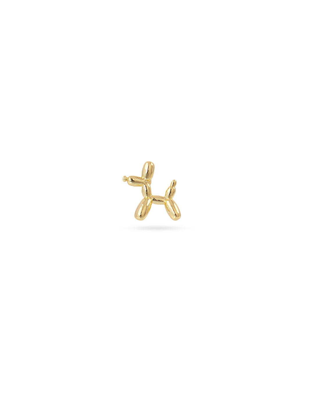 Steel Poodle Flat Back Single Stud Earring | Anartxy