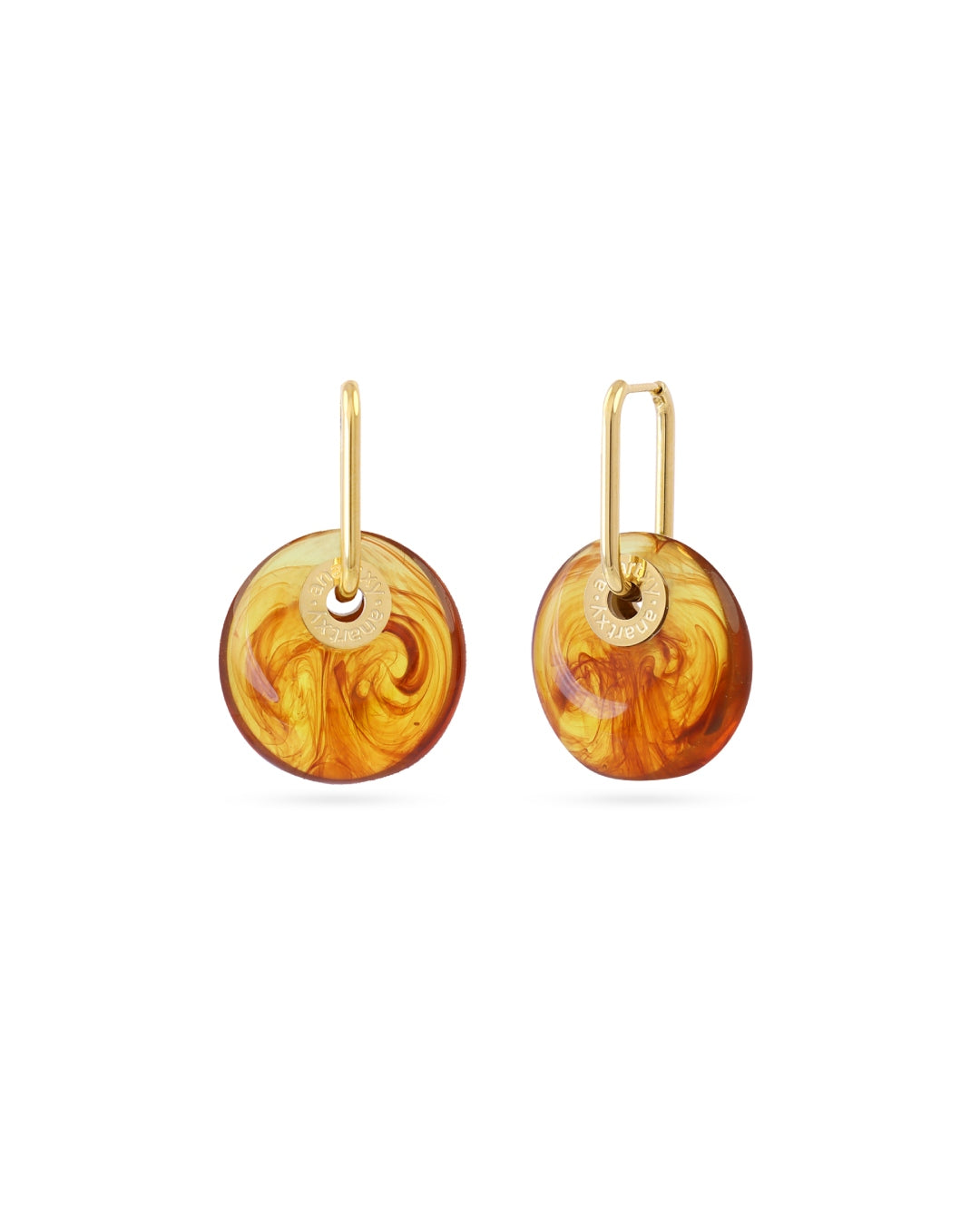 Steel Resin Disc Earrings | Anartxy