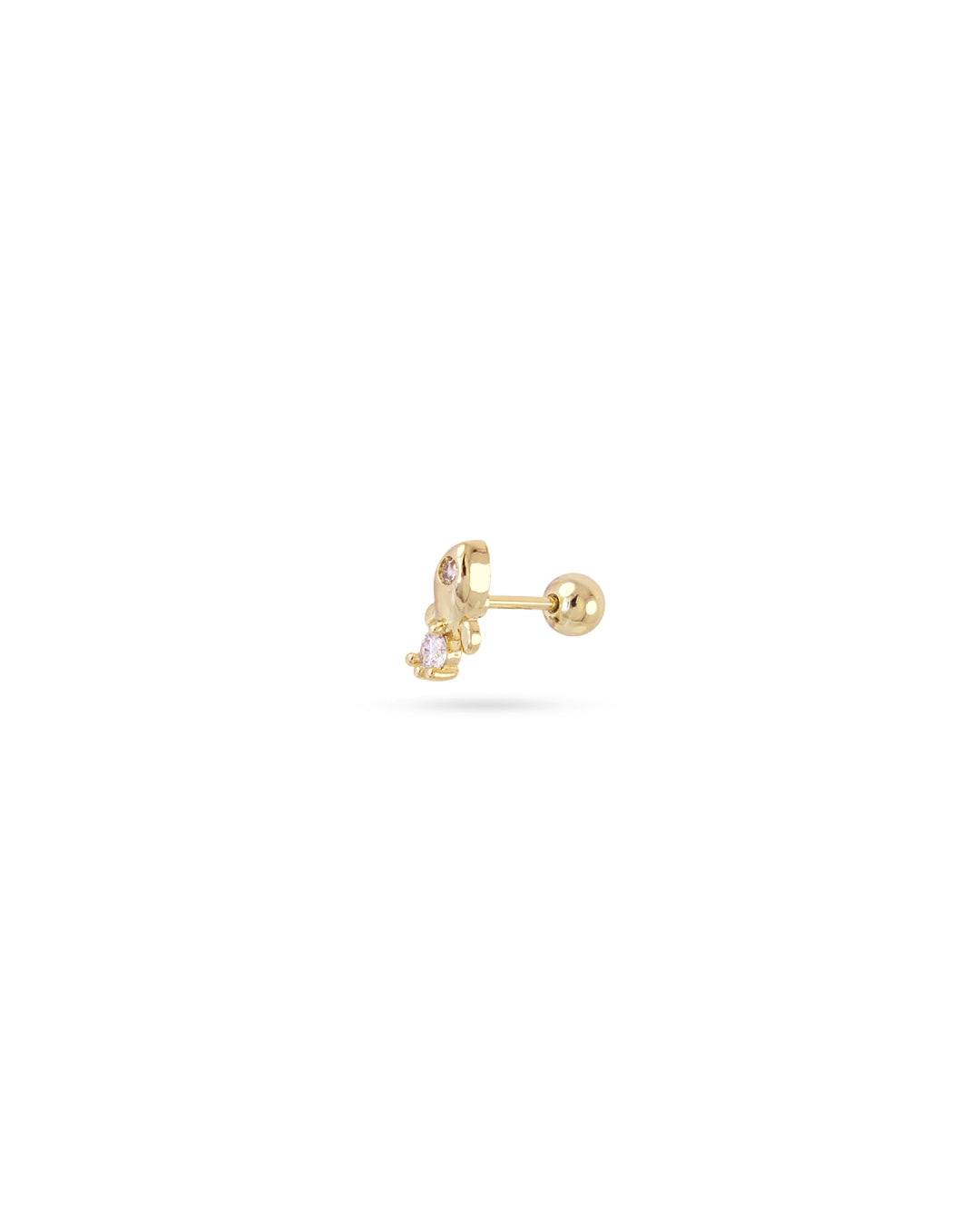 Steel Rocket Ball Back Single Stud Earring | Anartxy
