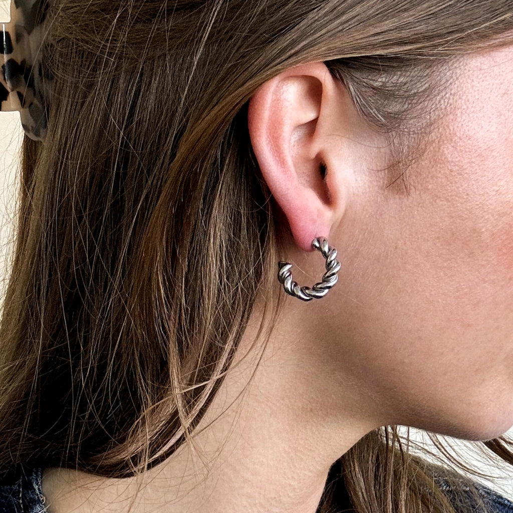 Steel Rope Hoop Earrings | Letti
