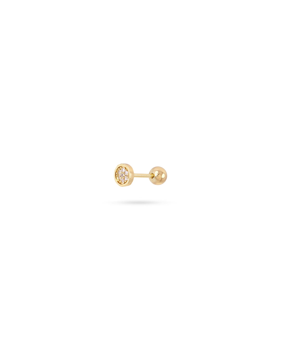 Steel Round Ball Back Single Stud Earring | Anartxy