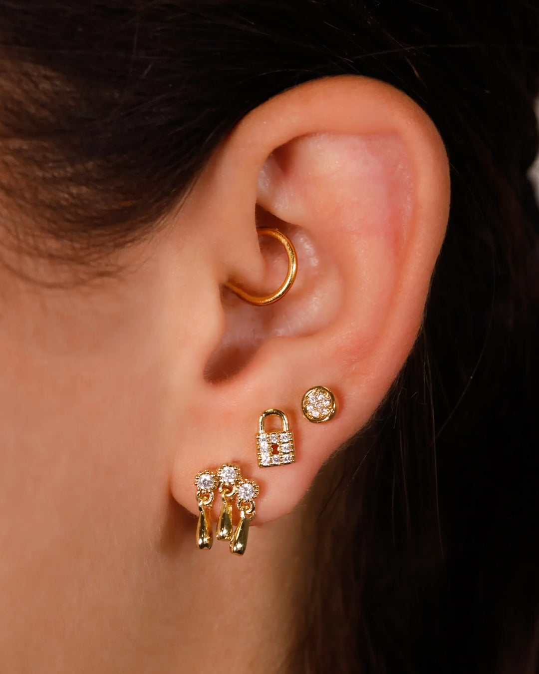 Steel Round Ball Back Single Stud Earring | Anartxy