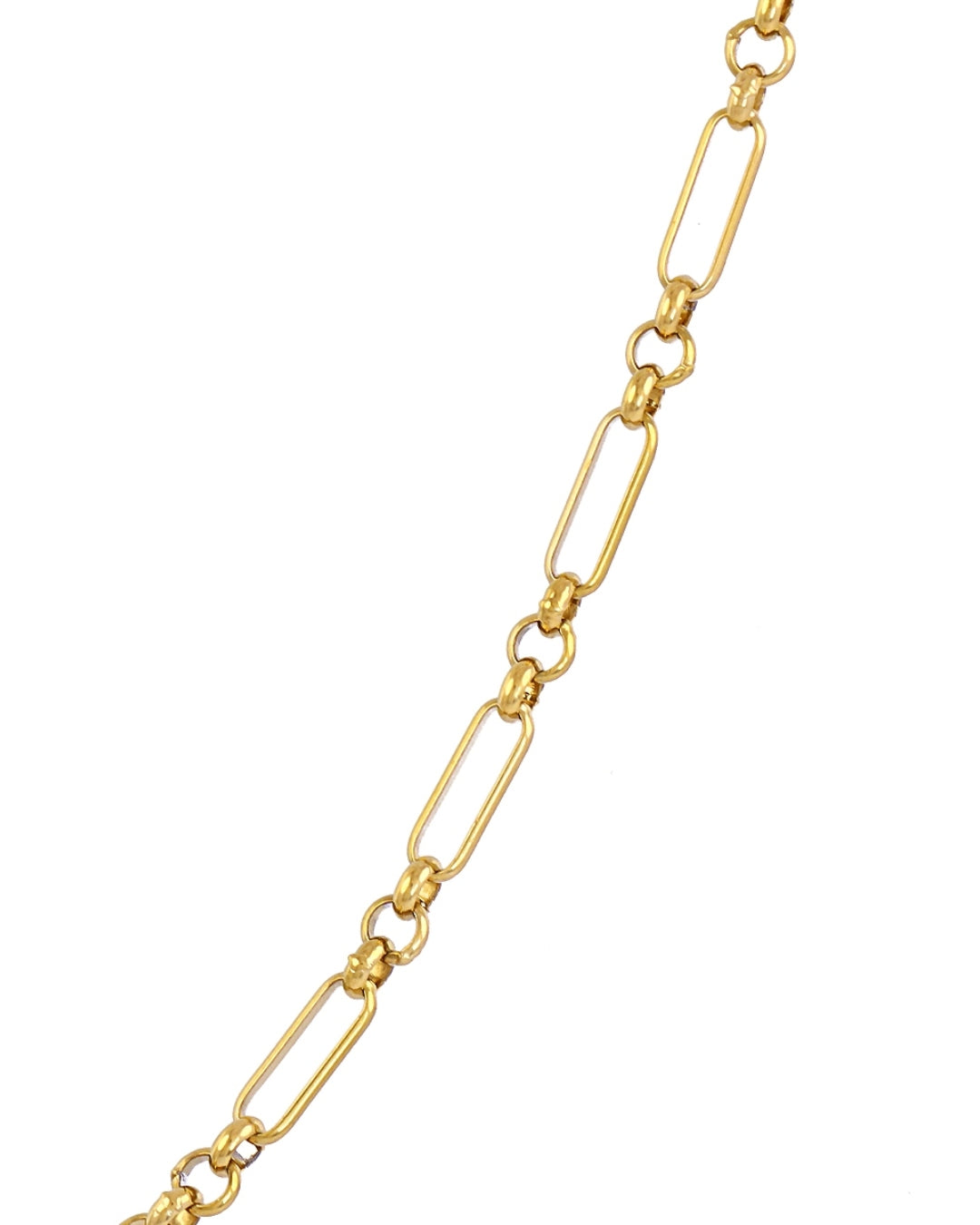 Steel Round Link Figaro Necklace | Anartxy