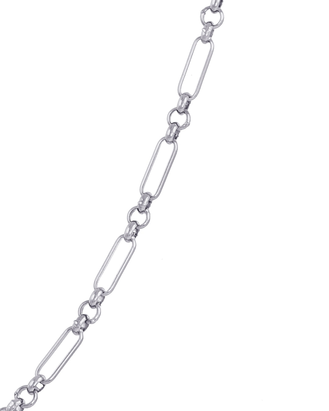 Steel Round Link Figaro Necklace | Anartxy