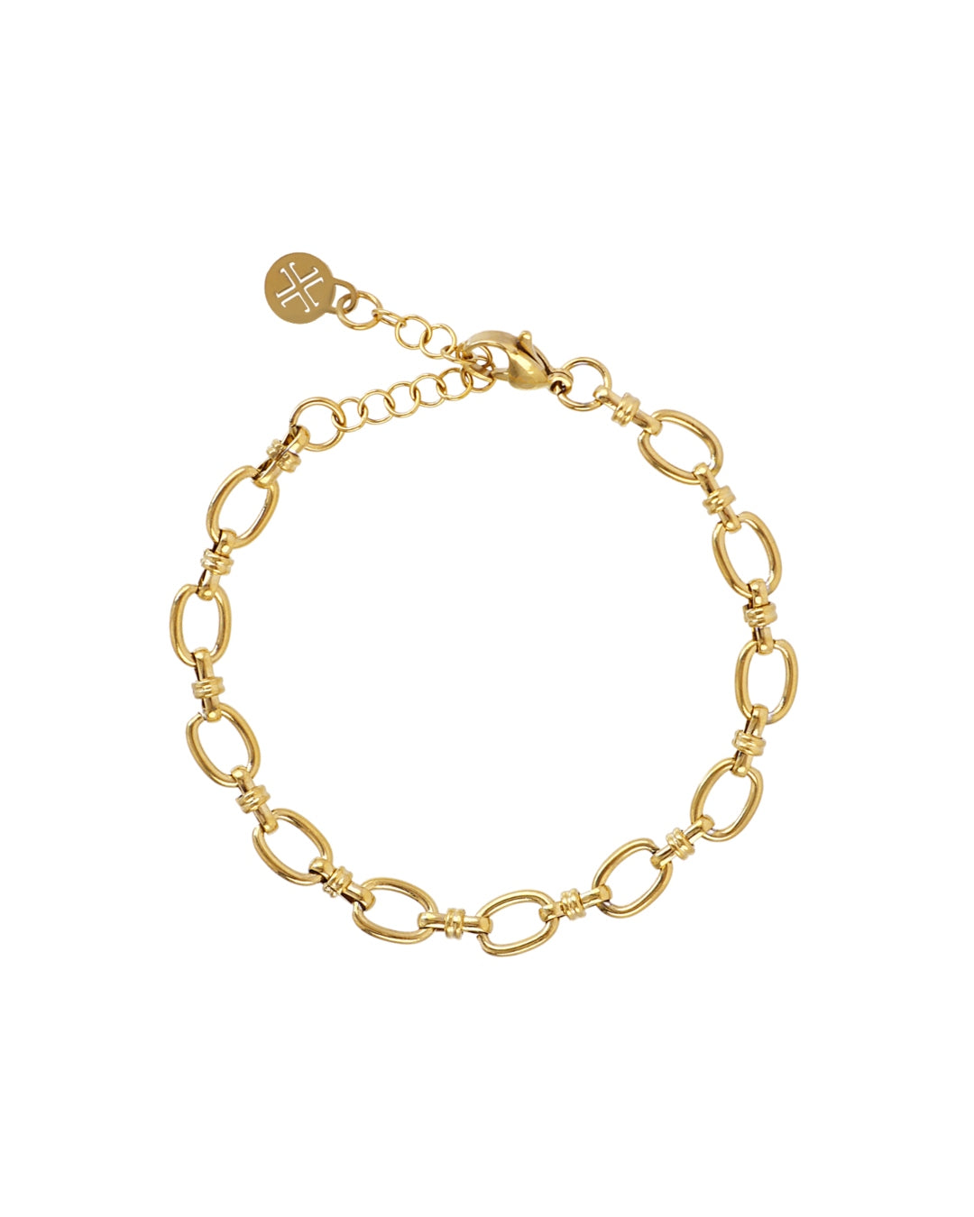 Steel Round Rolo Link Bracelet | Anartxy