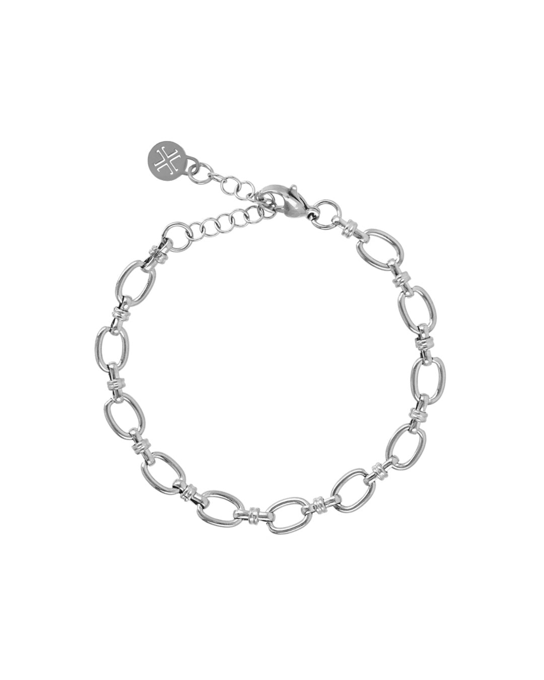 Steel Round Rolo Link Bracelet | Anartxy