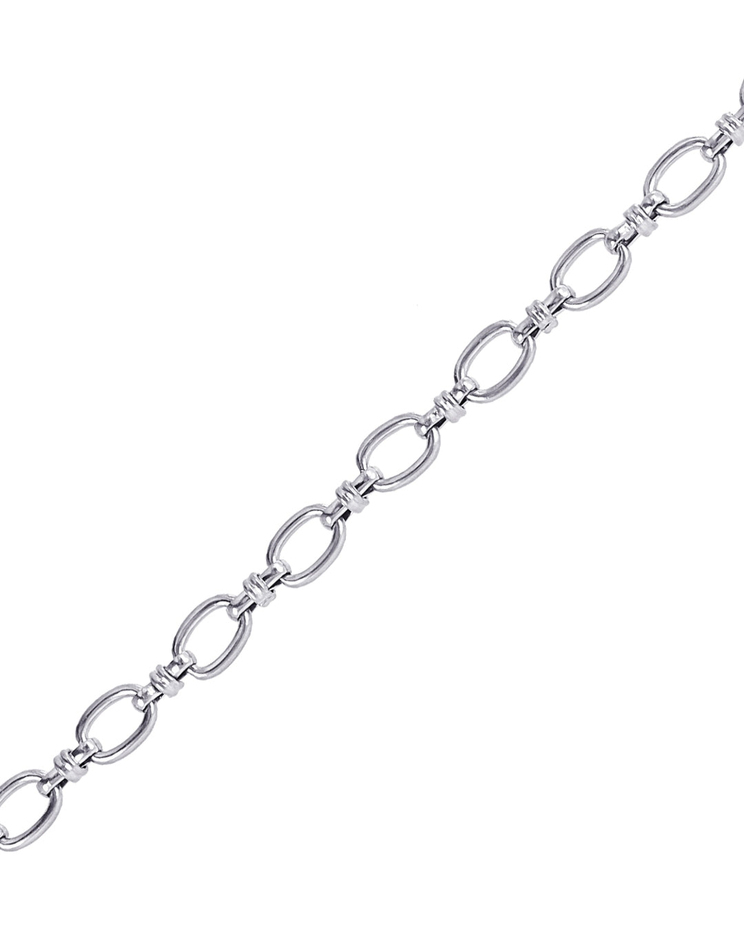 Steel Round Rolo Link Bracelet | Anartxy