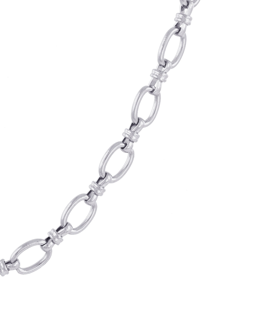Steel Round Rolo Link Necklace | Anartxy