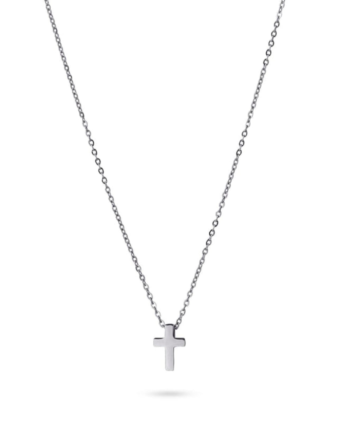 Steel Small Cross Necklace | Anartxy