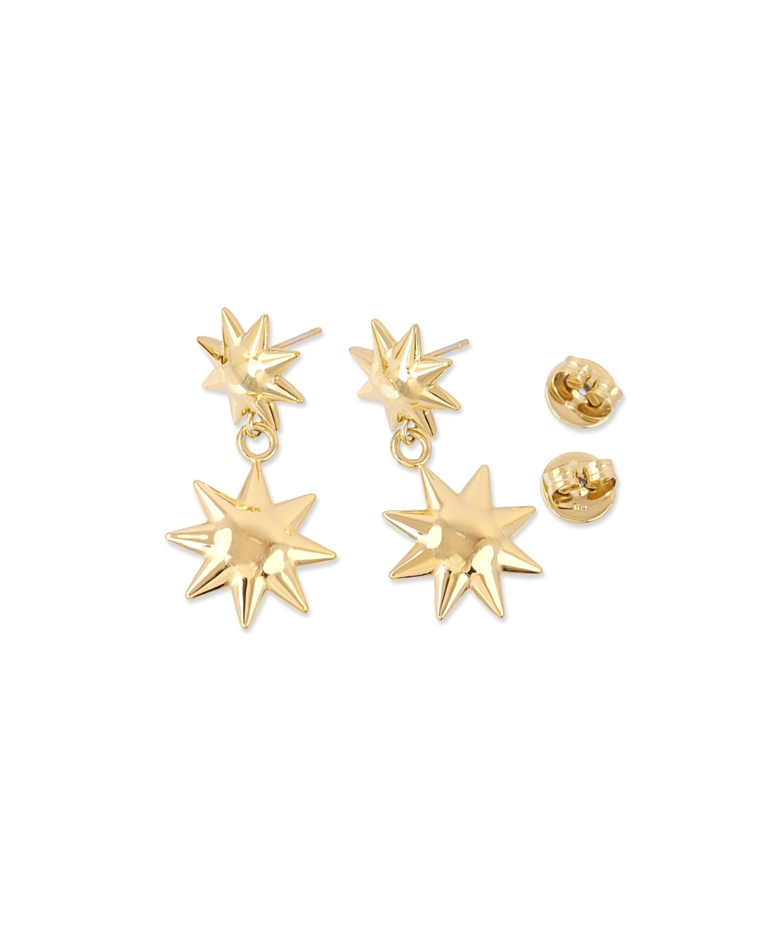 Steel Star Drop Earrings | Anartxy