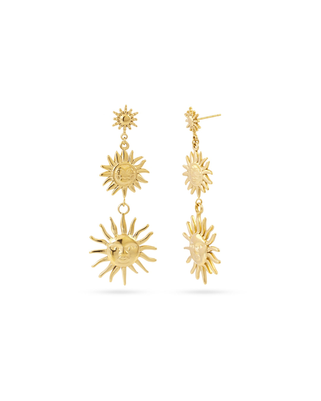 Steel Sun Drop Earrings | Anartxy