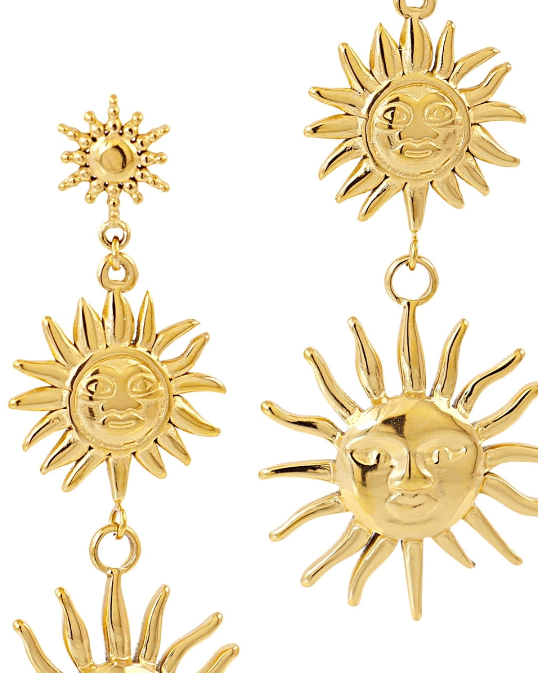 Steel Sun Drop Earrings | Anartxy