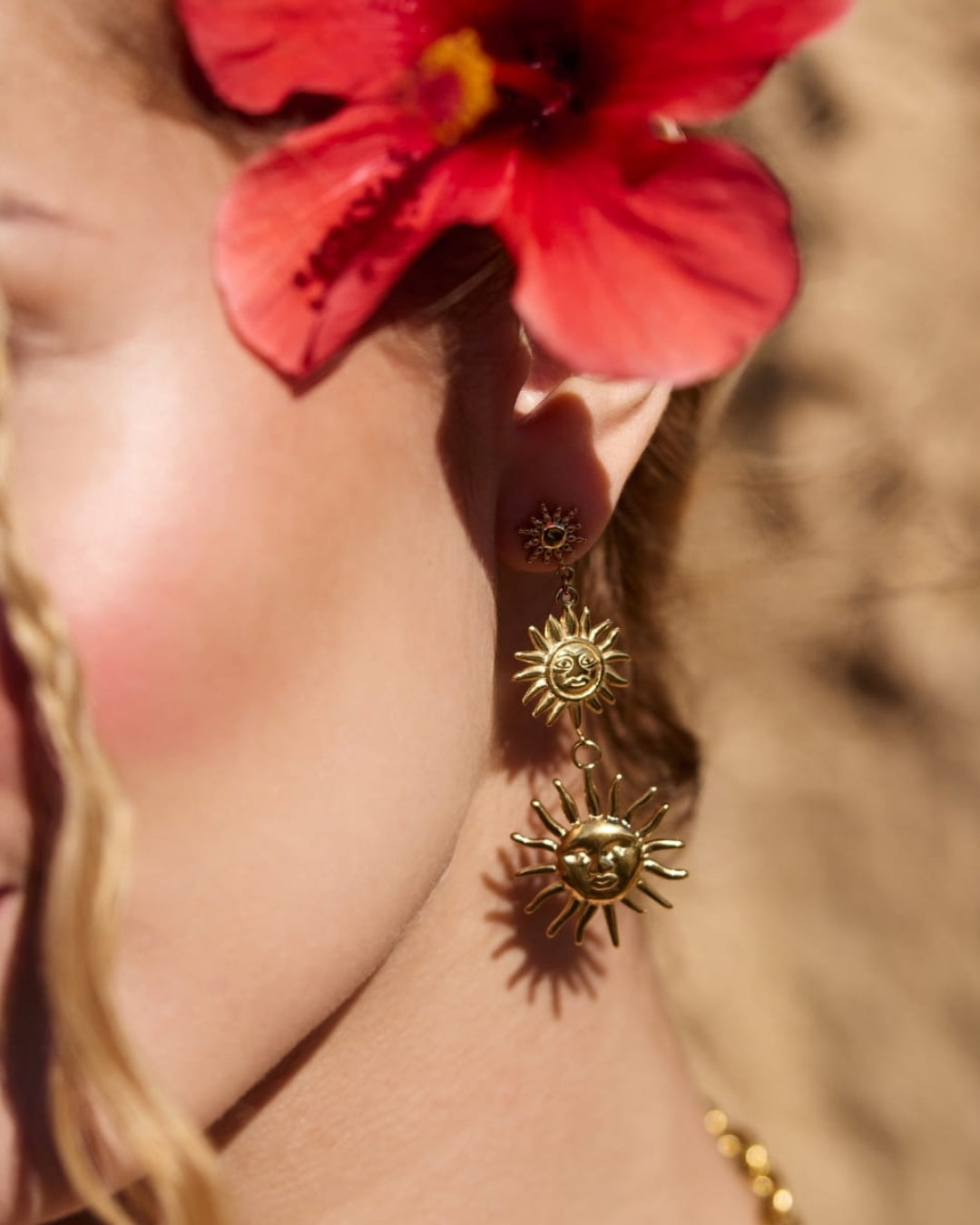 Steel Sun Drop Earrings | Anartxy