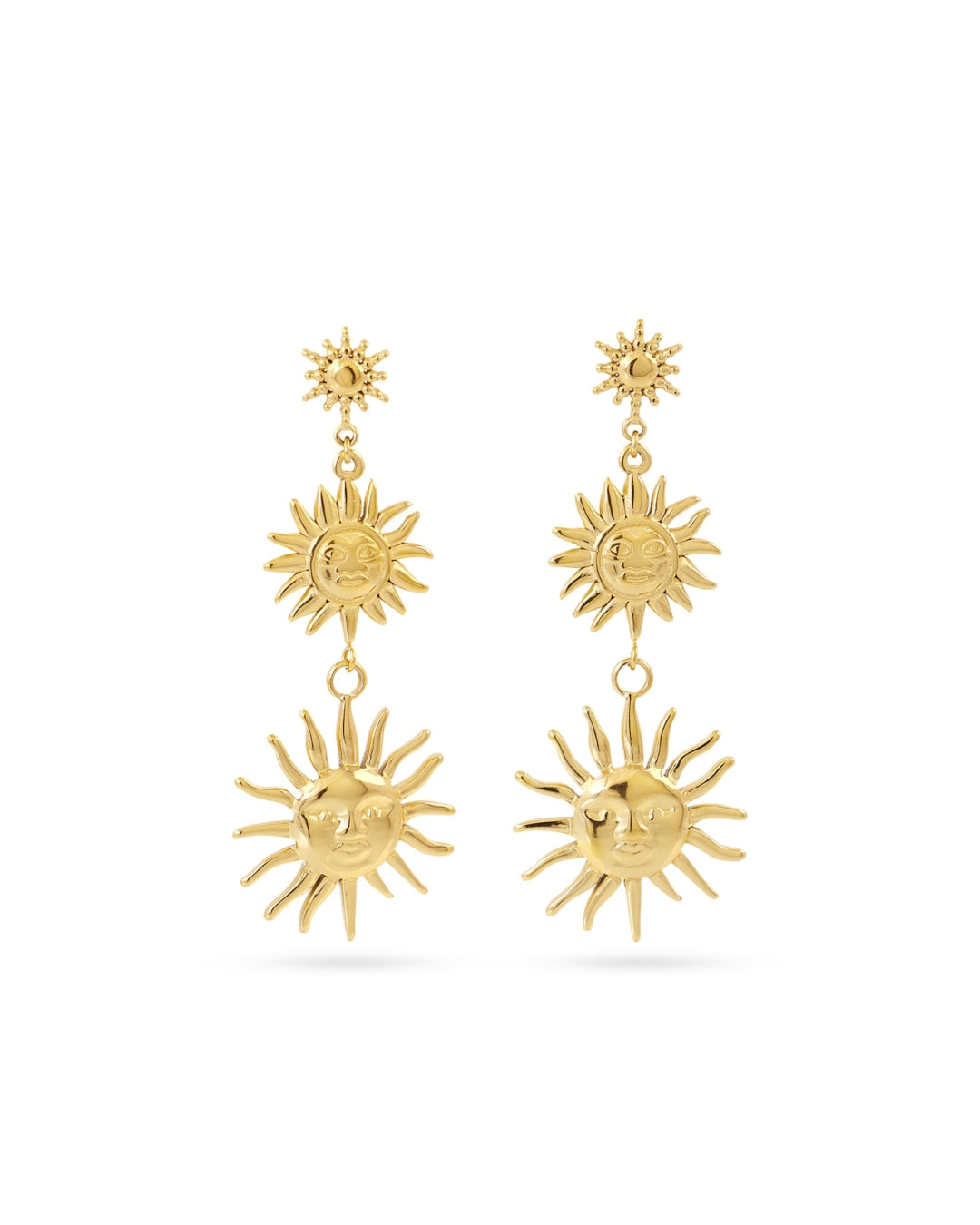 Steel Sun Drop Earrings | Anartxy