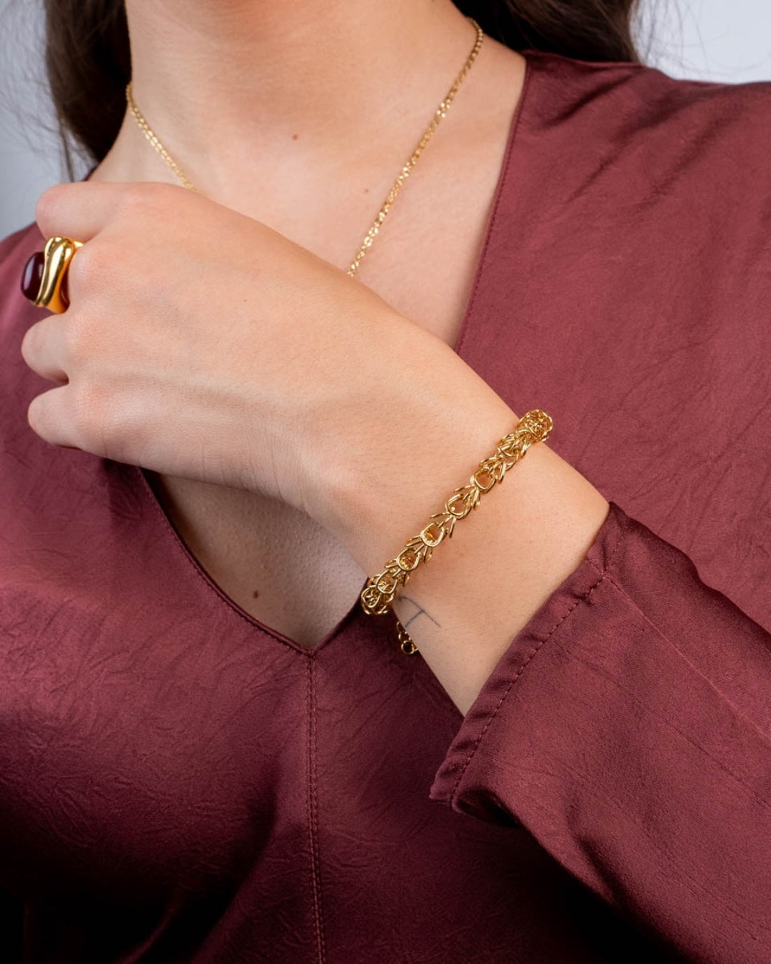 Steel Multi Loop Chain Bracelet | Anartxy