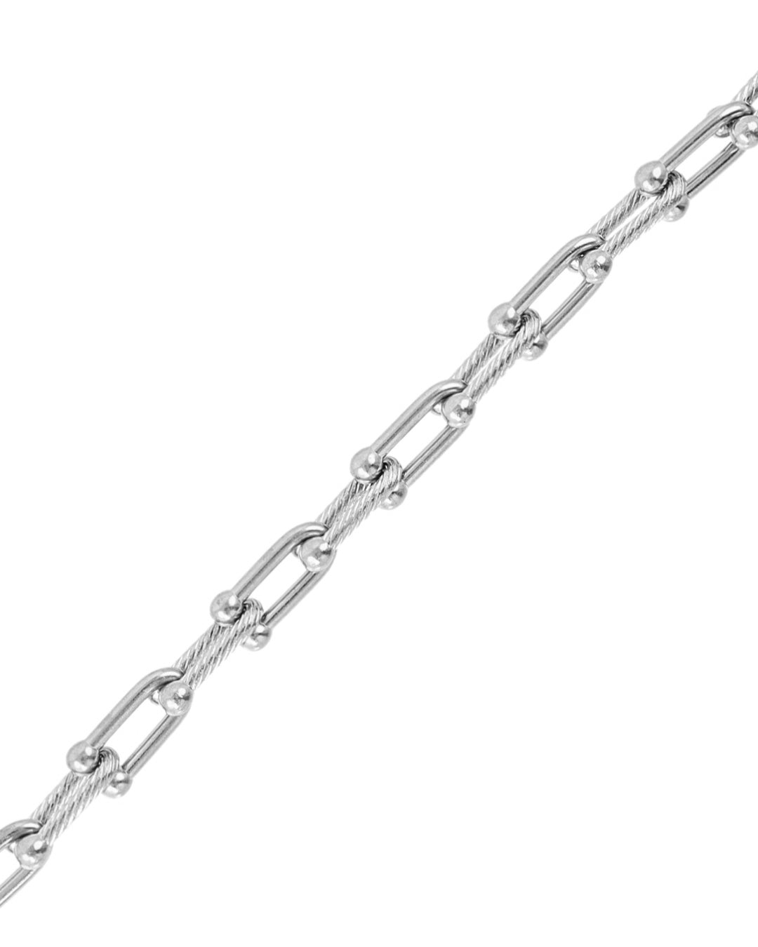 Steel U-Shape Horseshoe Link Bracelet | Anartxy