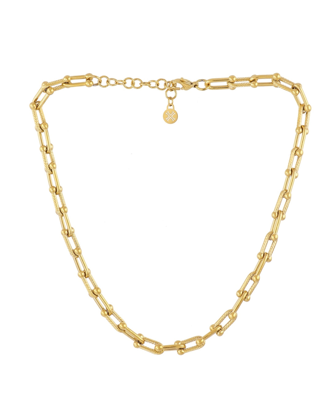 Steel U-Shape Horseshoe Link Necklace | Anartxy