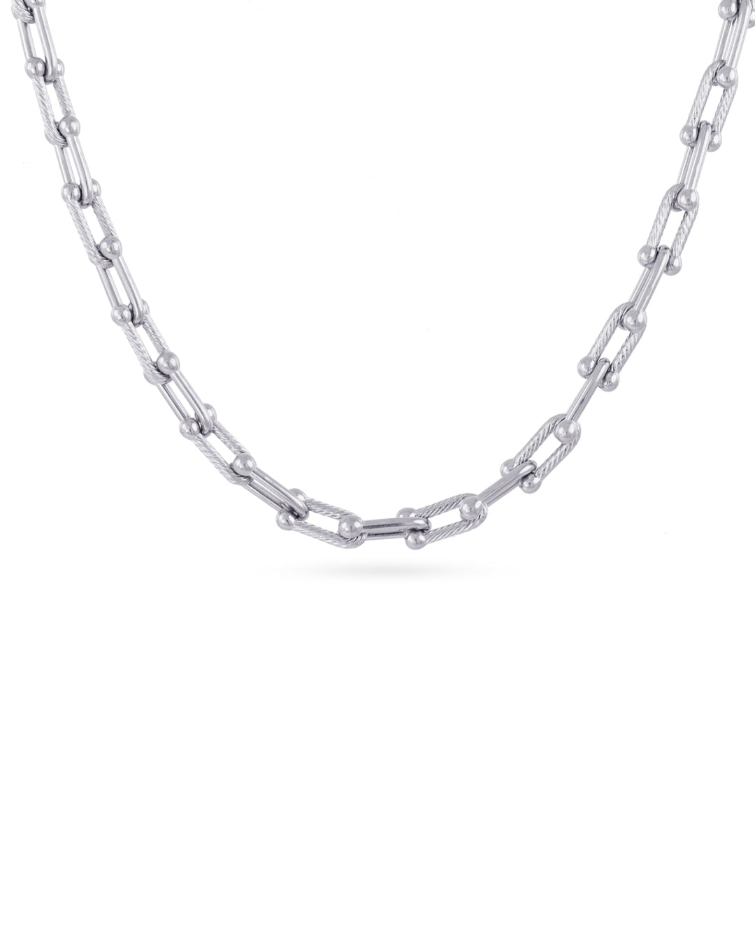 Steel U-Shape Horseshoe Link Necklace | Anartxy