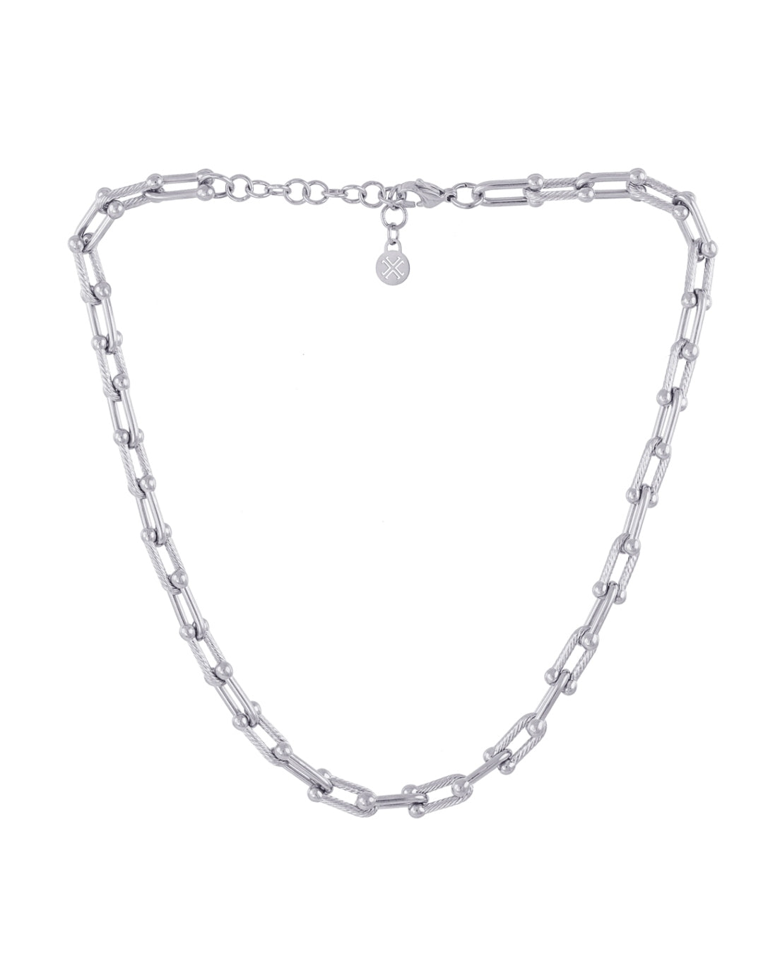 Steel U-Shape Horseshoe Link Necklace | Anartxy
