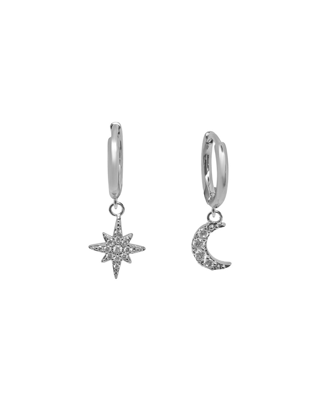 Sterling Silver Celestial Charm Earrings | Dualla