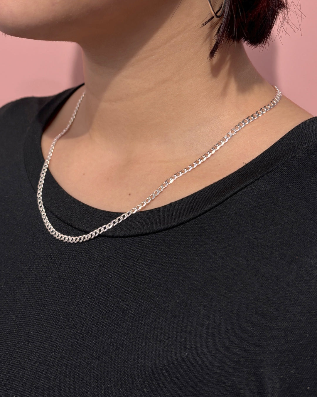 Sterling Silver Chunky Curb Chain Necklace | Cesena