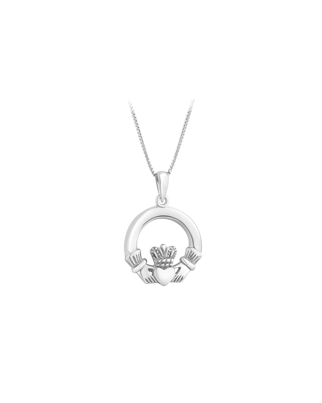 Sterling Silver Claddagh Necklace | Solvar