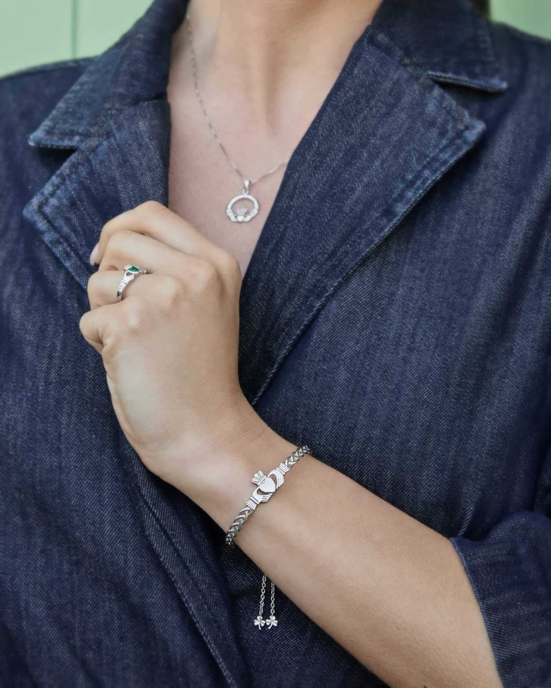 Sterling Silver Claddagh Necklace | Solvar