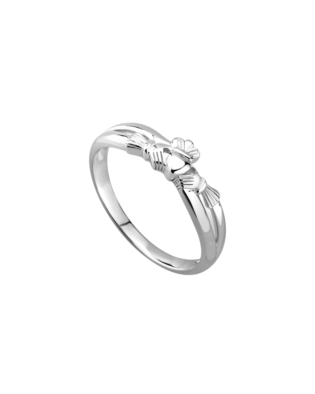 Sterling Silver Crossover Claddagh Ring | Solvar