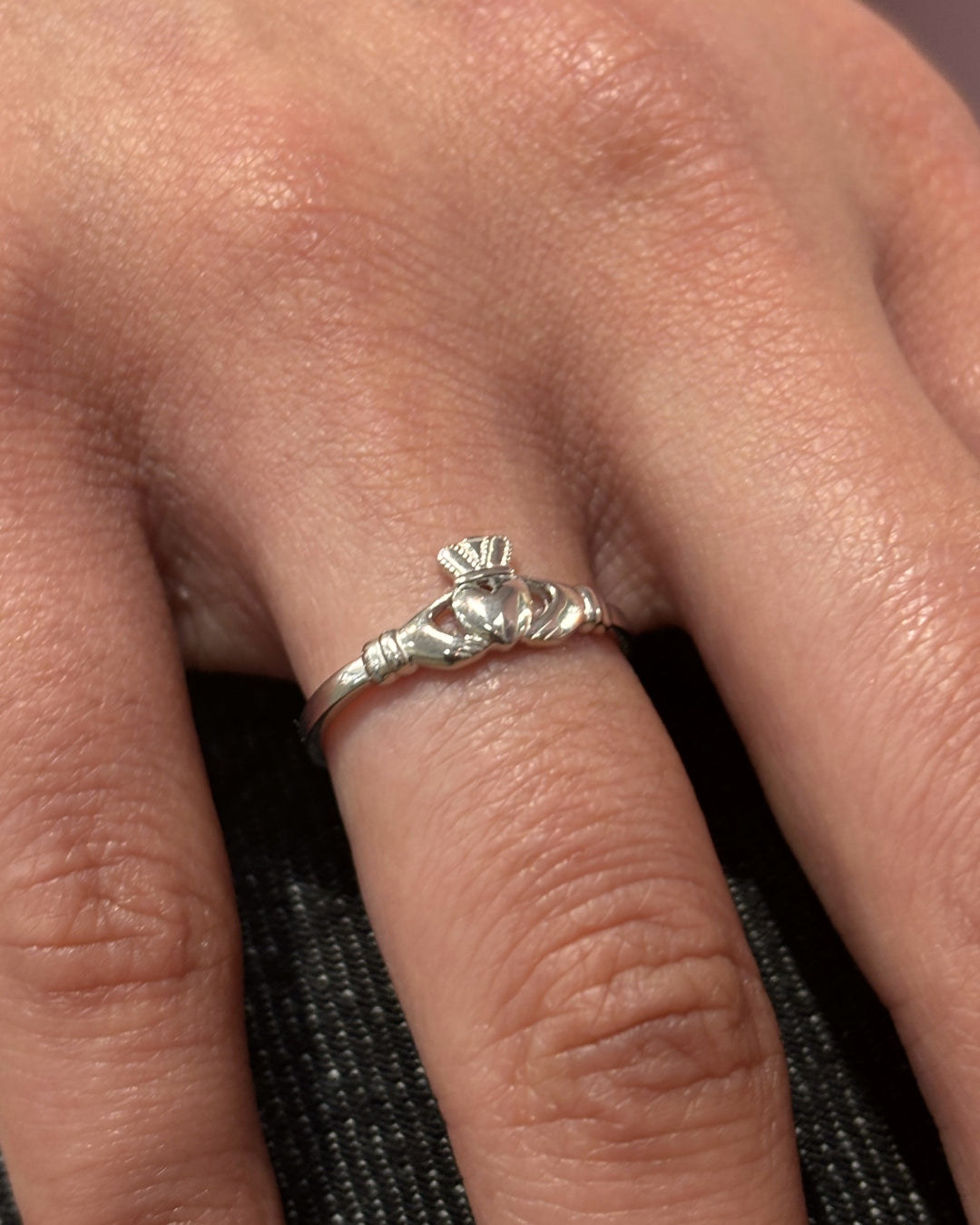 Sterling Silver Dainty Claddagh Ring | Dearbhla