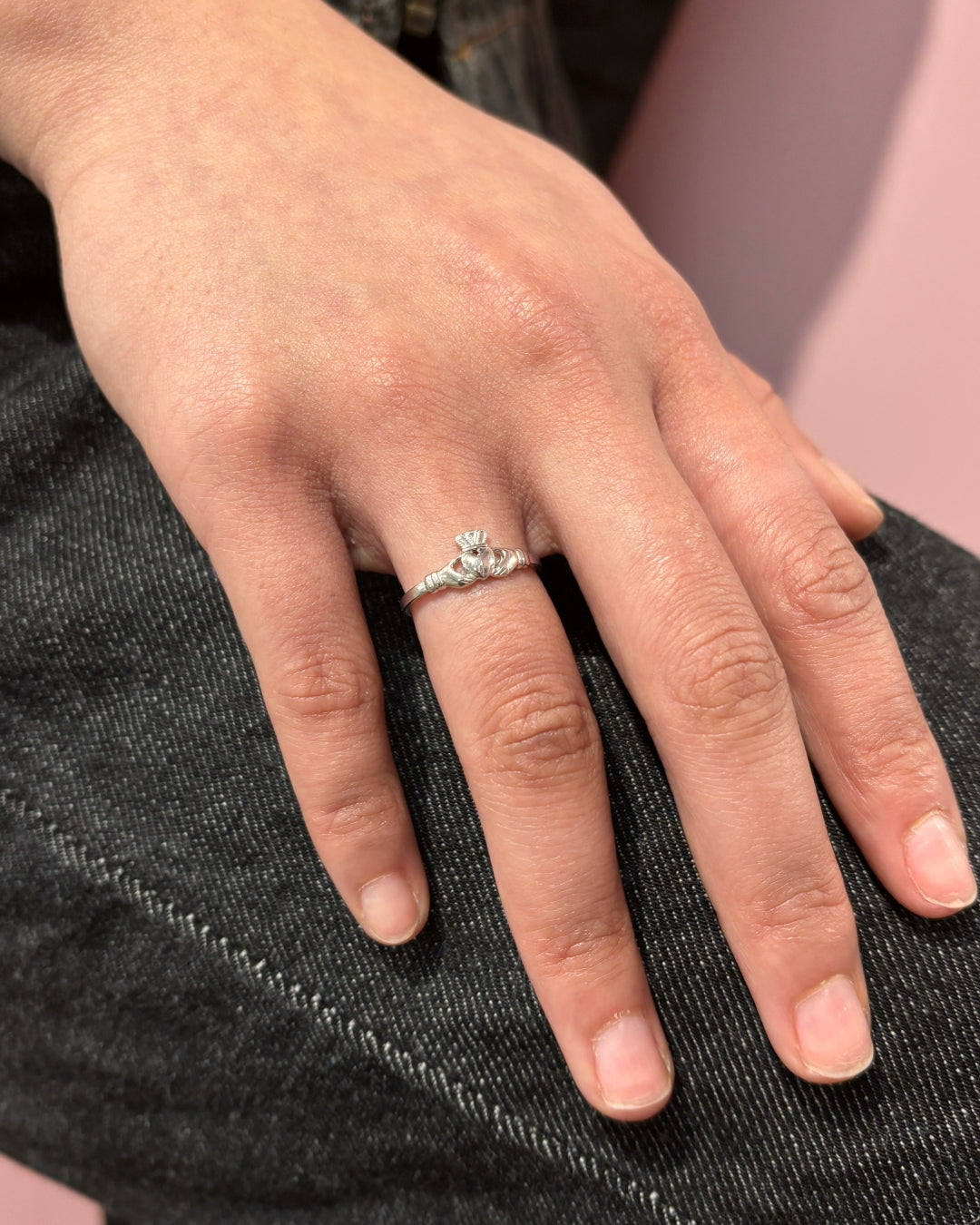 Sterling Silver Dainty Claddagh Ring | Dearbhla