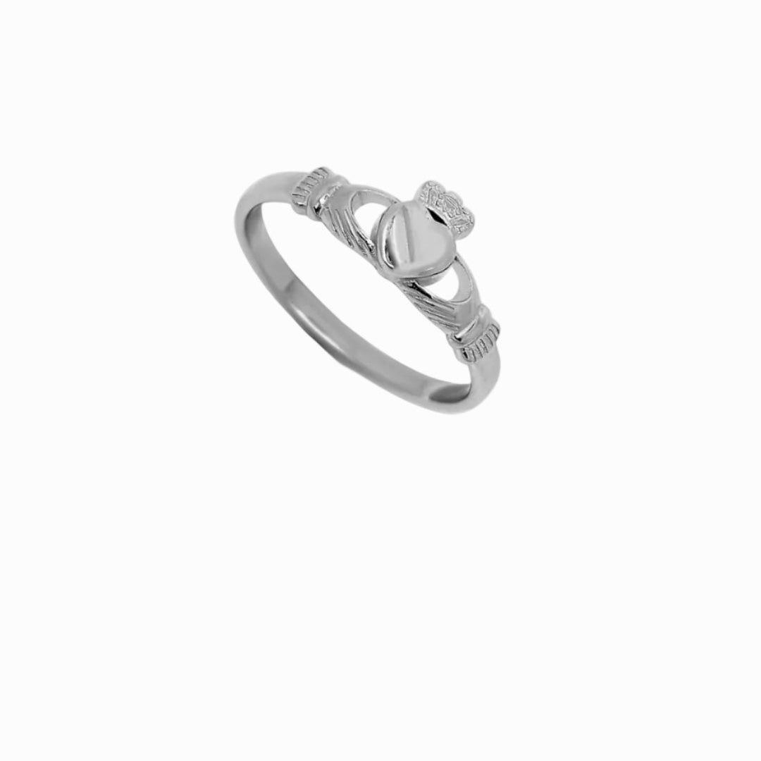 Sterling Silver Dainty Claddagh Ring | Dearbhla