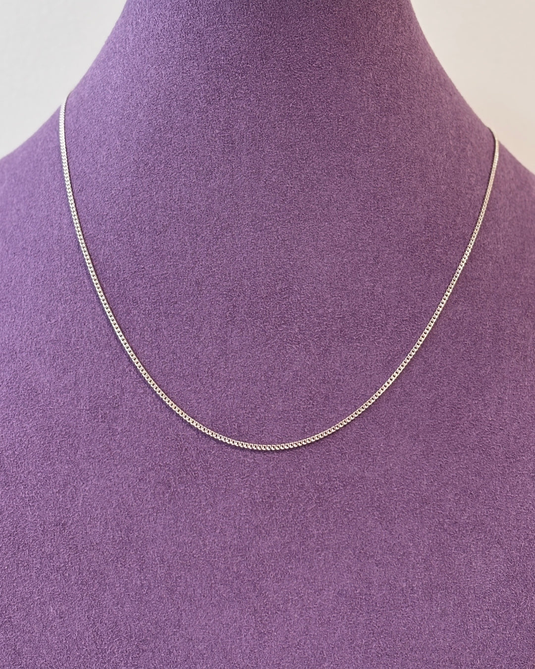 Sterling Silver Delicate Curb Chain Necklace | Salerno