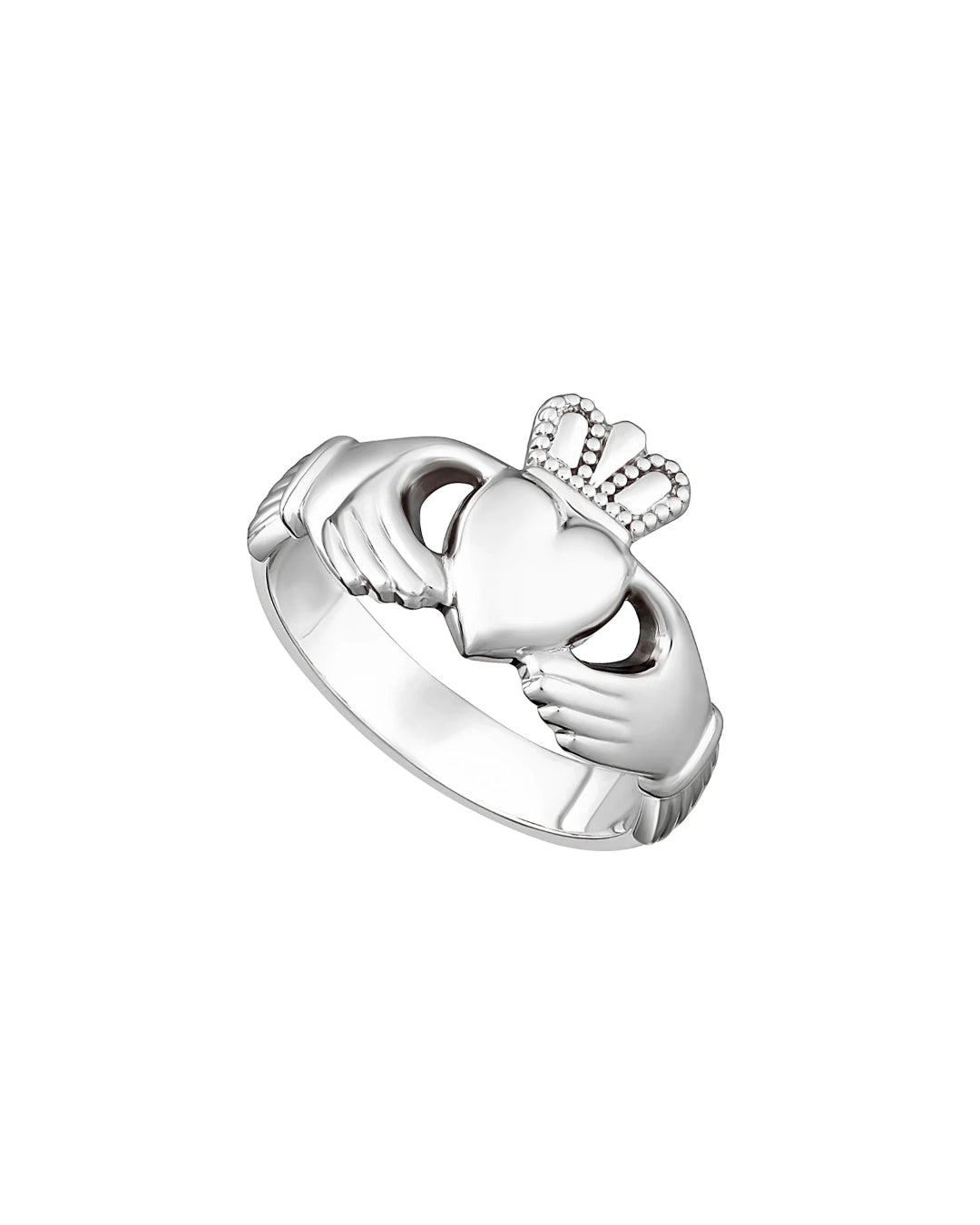 Sterling Silver Heavy Claddagh Ring | Solvar