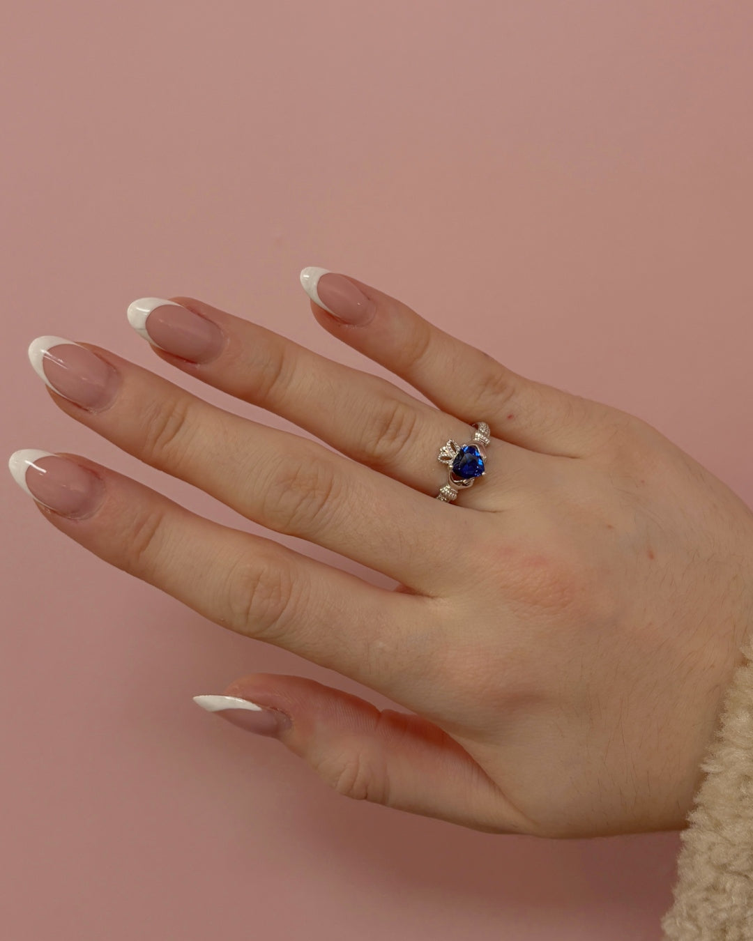 Sterling Silver Sapphire Claddagh Ring | September Birthstone | Solvar