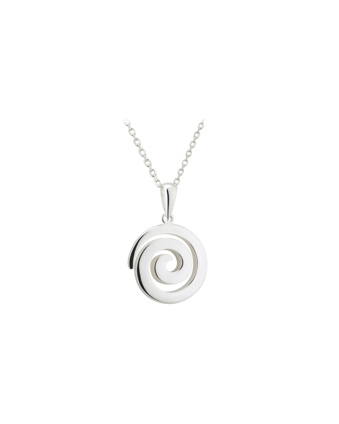 Sterling Silver Spiral Pendant Necklace | Solvar