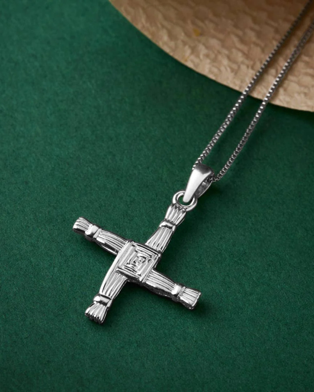 Sterling Silver St Brigids Cross Necklace | Solvar
