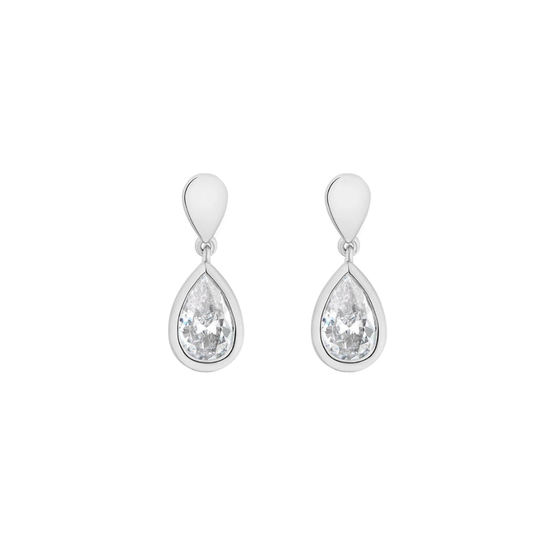Sterling Silver Tear Drop Stud Earrings | Seville
