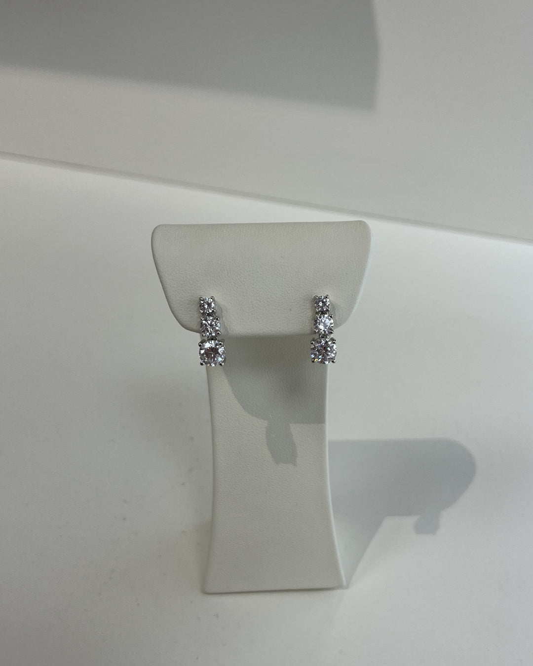 Sterling Silver Trilogy Drop Earrings | Vina