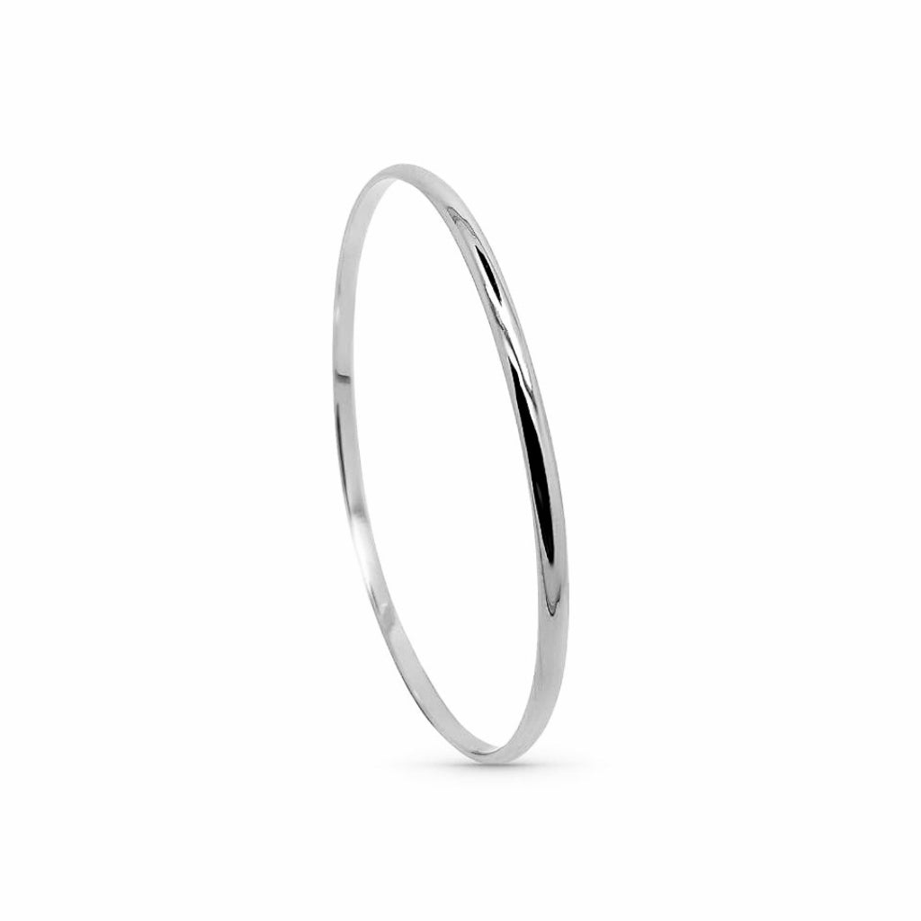 Silver Classic Bangle Bracelet | Teba