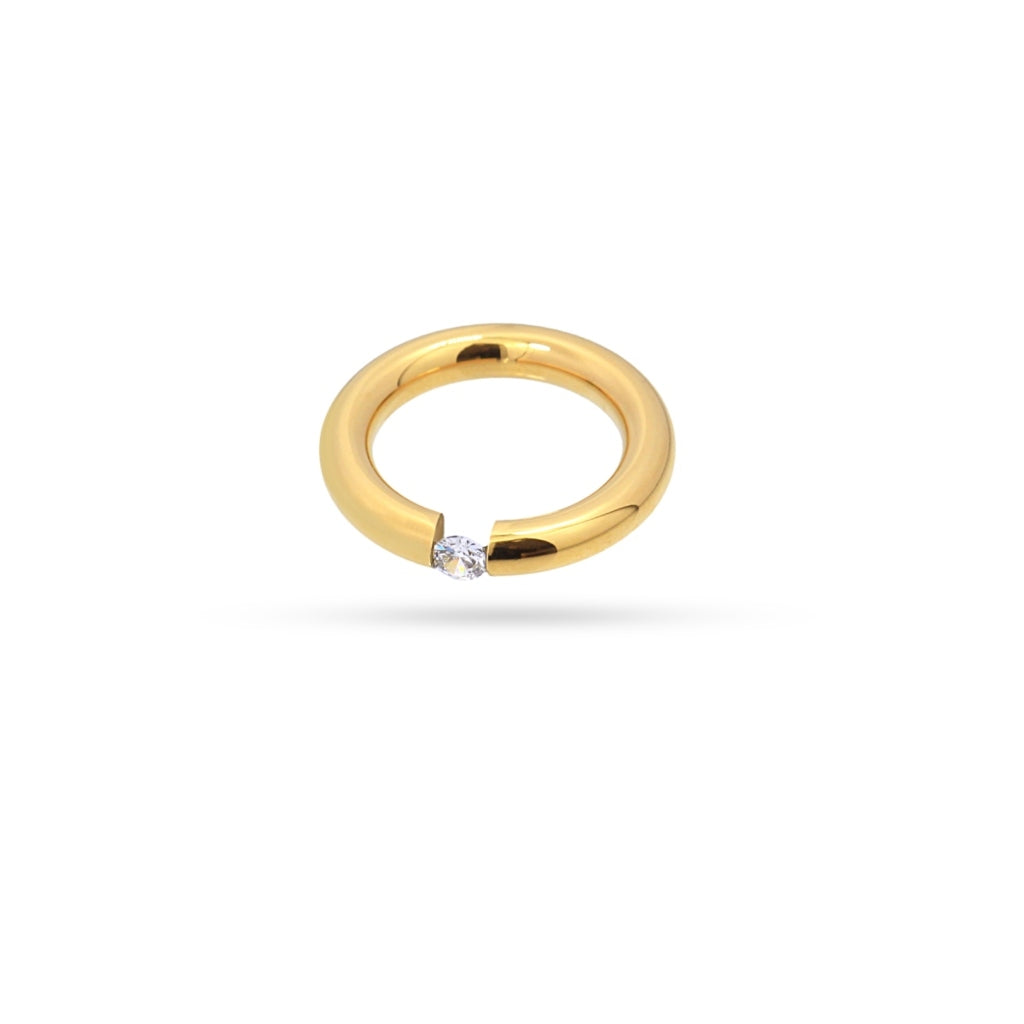Tension Set Clear Stone Ring | Anartxy